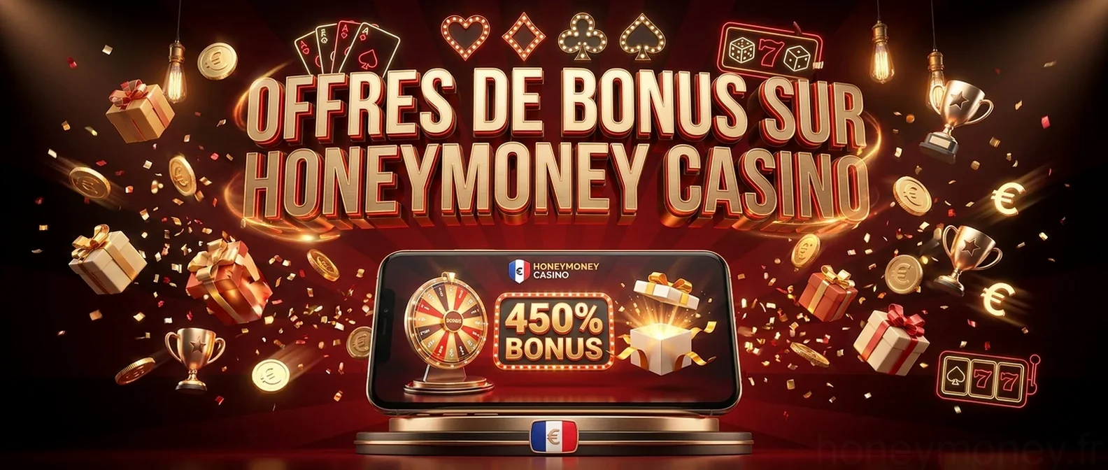 Offres de Bonus sur HoneyMoney Casino